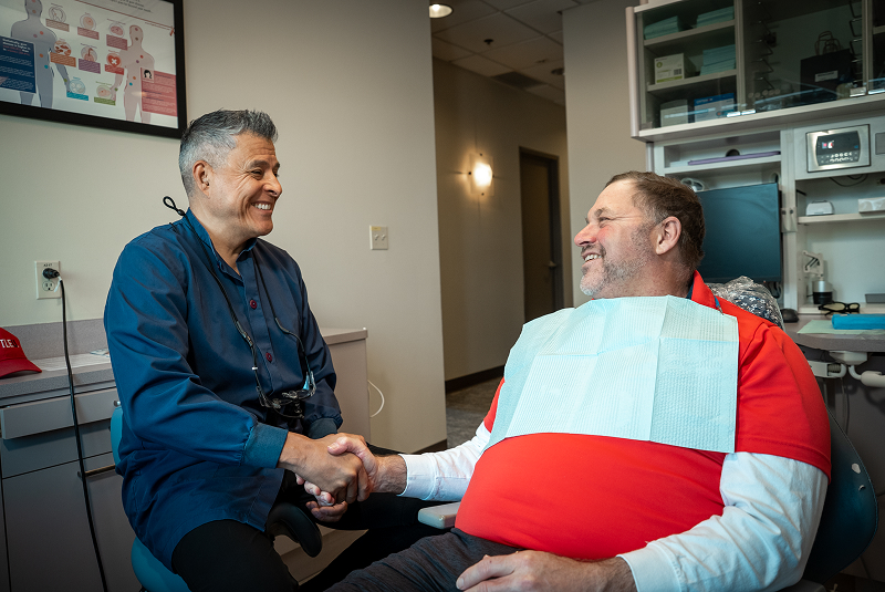 Dr. Dorantes and Bobby shaking hands