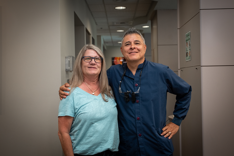 Dr. Dorantes with Carol in Office