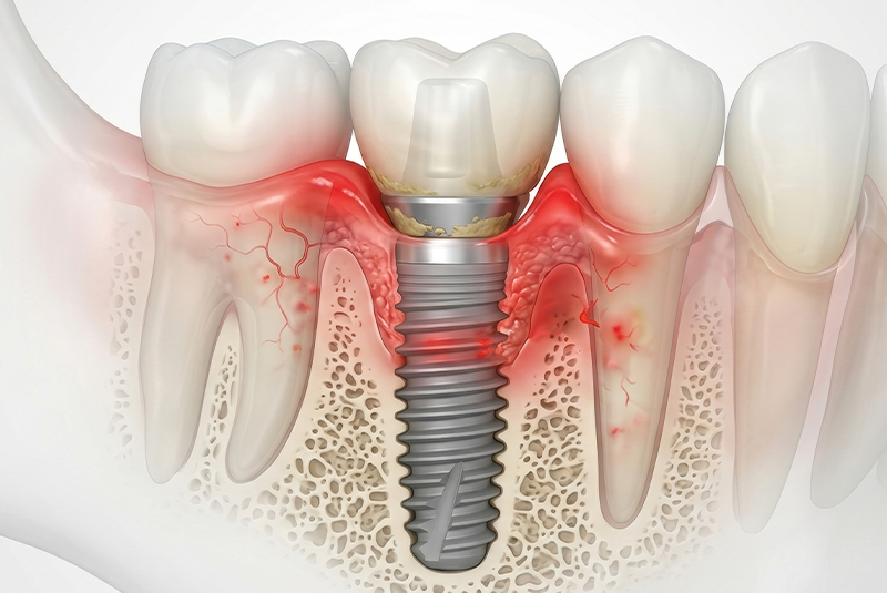 example signs of peri-implantitis