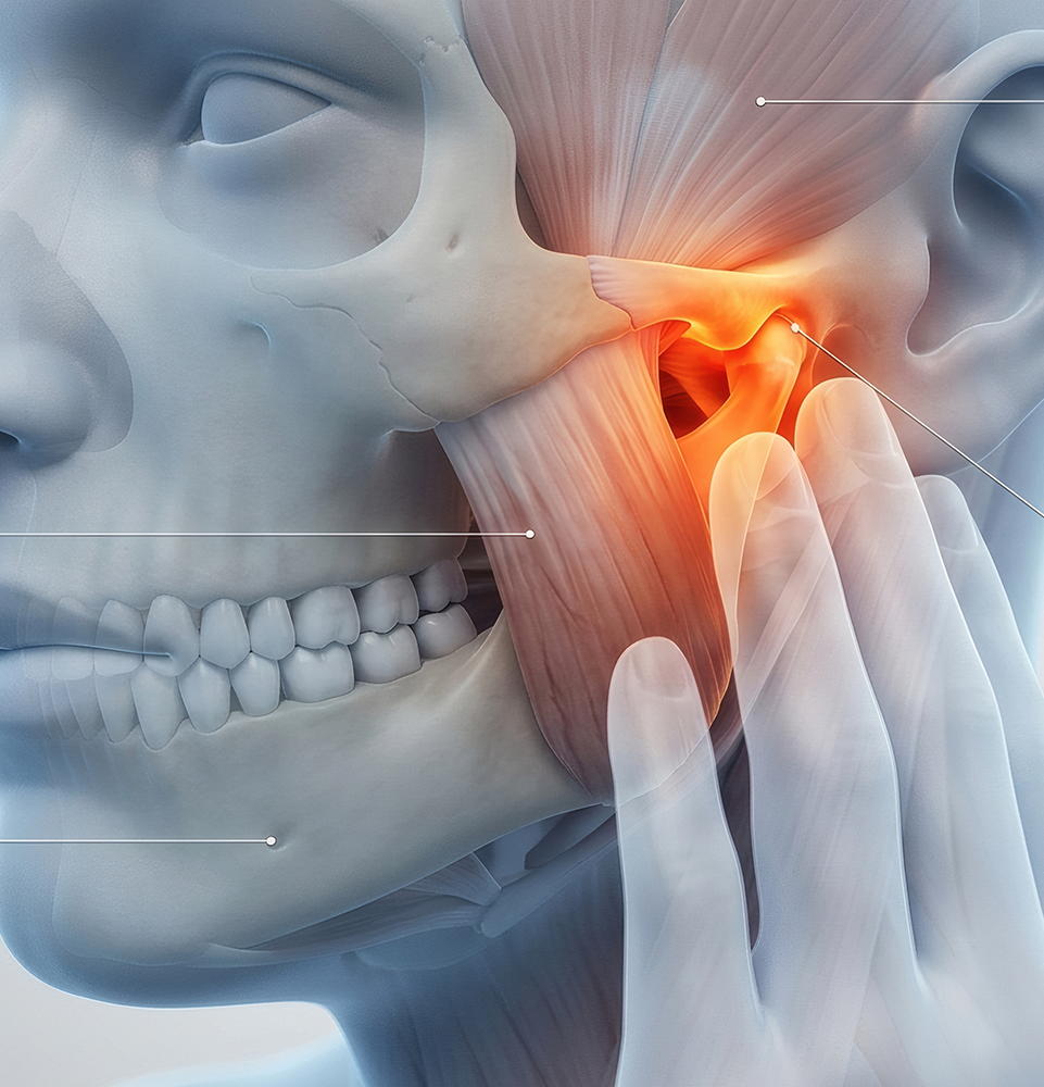 Illustration on TMJ pain